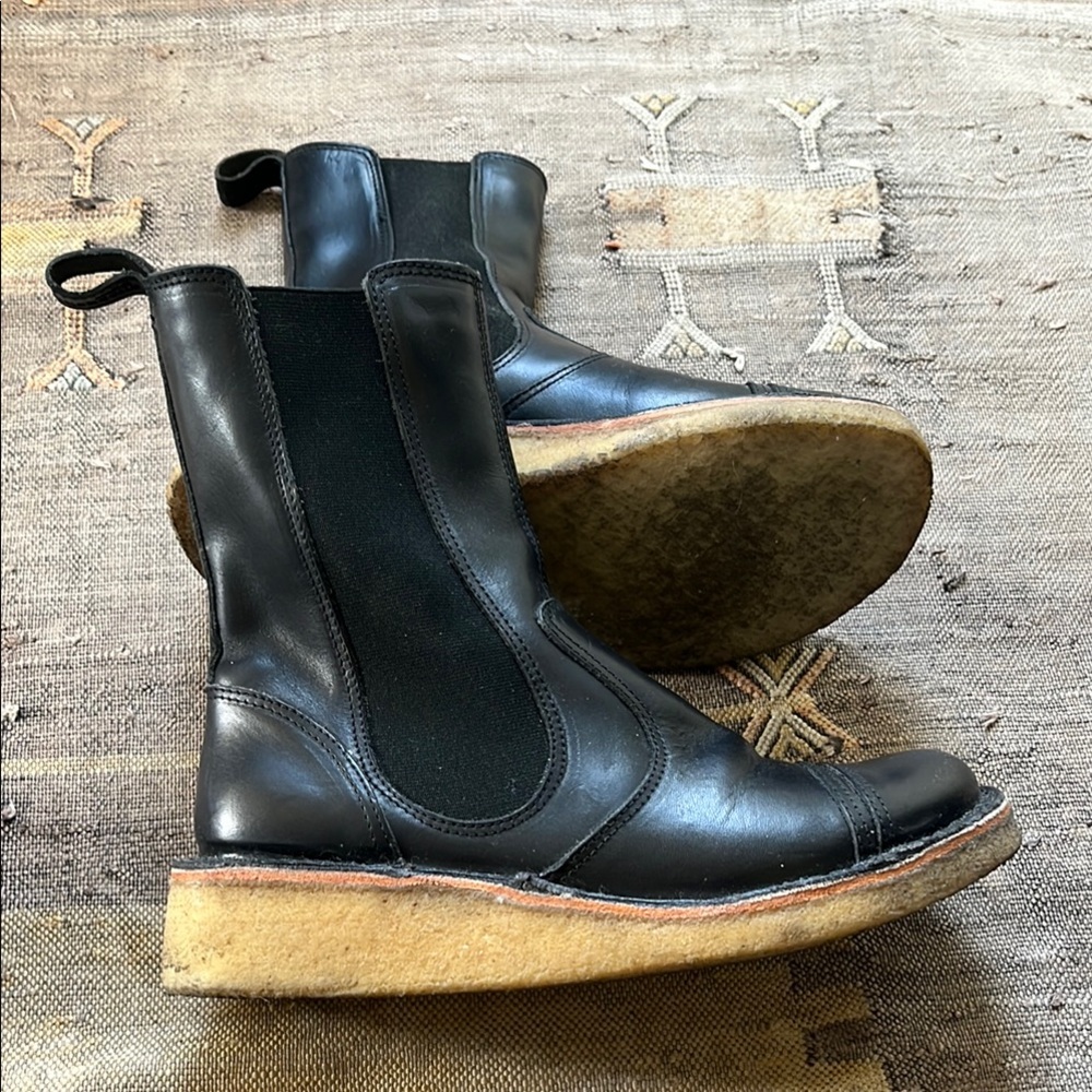 Swedish Habeens vegan pleather boots 38